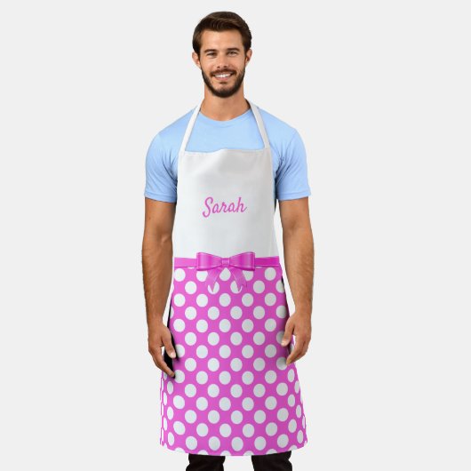 White Polka Dots Schürze (Getragen)