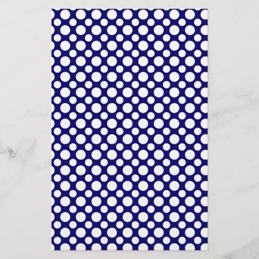 White Polka Dots Scrapbook Paper Letterhead Briefpapier (Vorderseite)