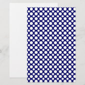 White Polka Dots Scrapbook Paper Letterhead Briefpapier (Vorne/Hinten)