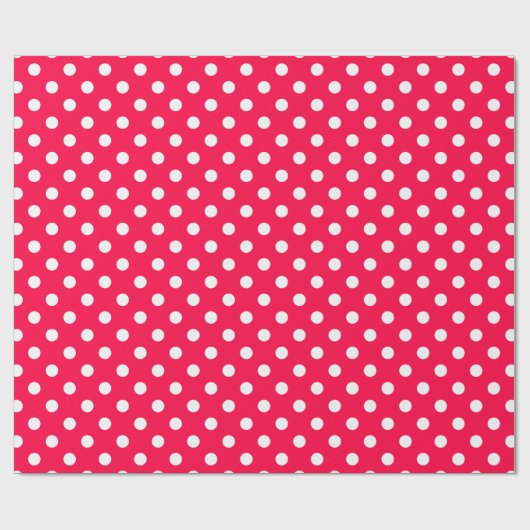 White Polka Dots Template Elegant Geschenkpapier (Flach)