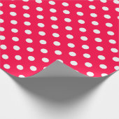 White Polka Dots Template Elegant Geschenkpapier (Ecke)