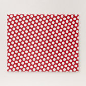 White Polka Dots Unpossible Red Puzzle (Horizontal)