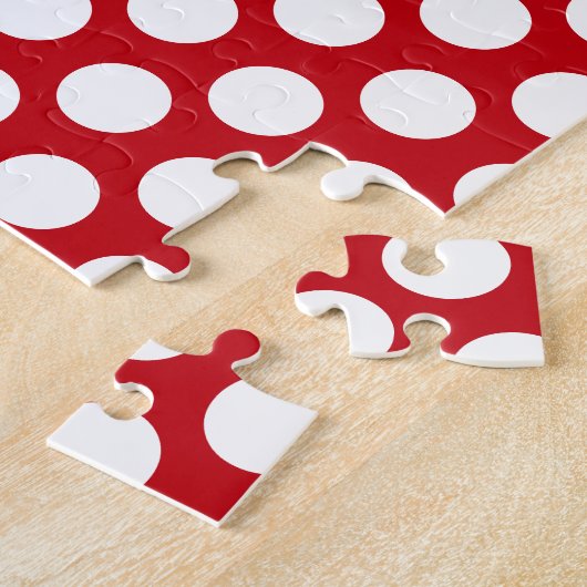 White Polka Dots Unpossible Red Puzzle (Seite)