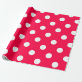White Polka Dots Vintag Template Geschenkpapier (Ungerollt)