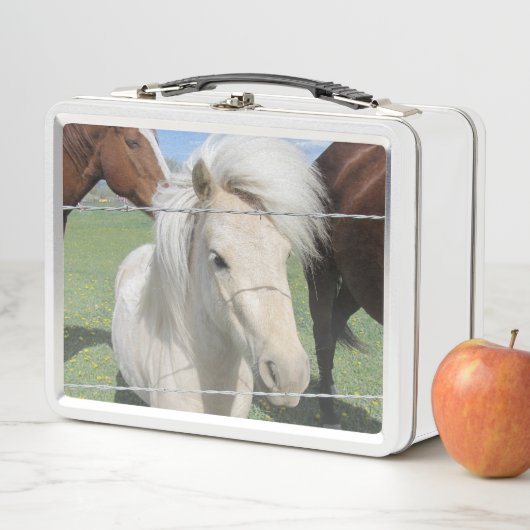 White Pony Metall Brotdose (Beispiel)