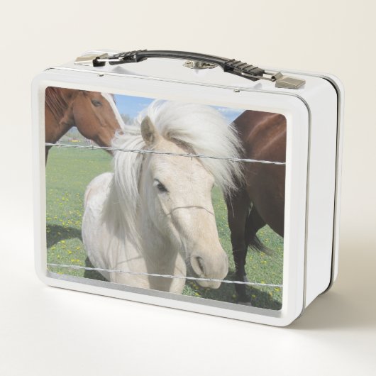 White Pony Metall Brotdose (Rückseite)