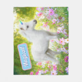 White Pony Unicorn Fleecedecke (Vorderseite)