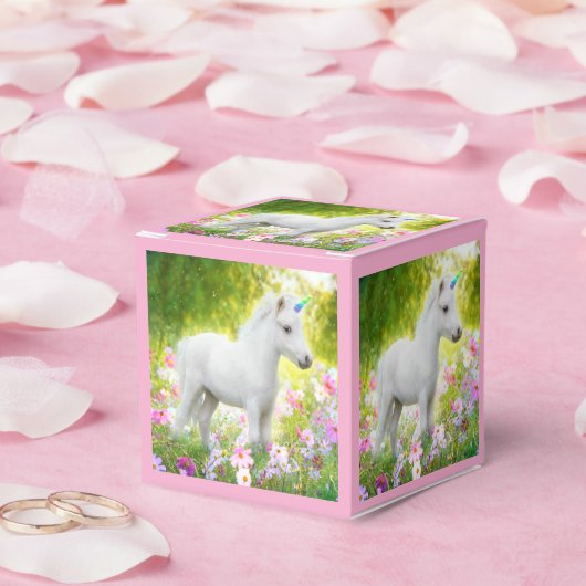 White Pony Unicorn Geschenkschachtel (Hochzeit)