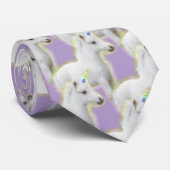 White Pony Unicorn Krawatte (Gerollt)