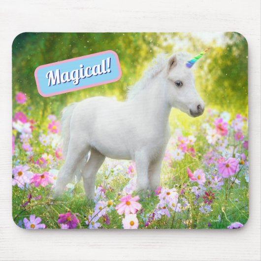 White Pony Unicorn Mousepad (Vorne)