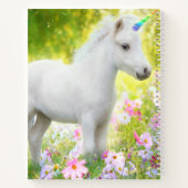 White Pony Unicorn Notizblock (Rückseite)