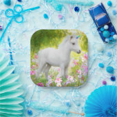 White Pony Unicorn Pappteller (Party)
