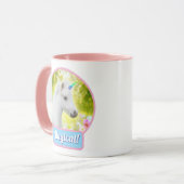 White Pony Unicorn Tasse (Vorderseite Links)