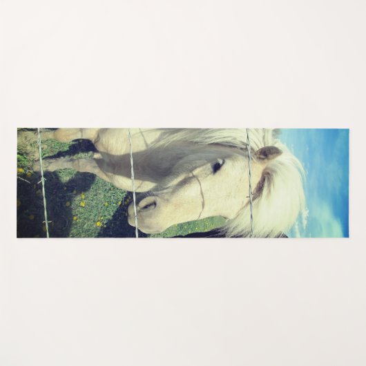 White Pony Yogamatte (Vorderseite (Horizontal))