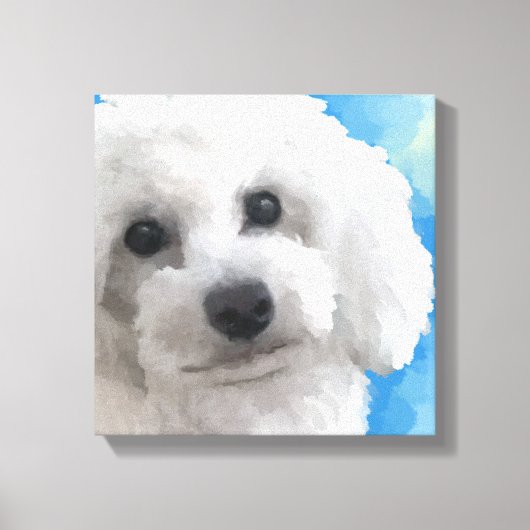 White Poodle Art Leinwanddruck (Vorderseite)