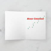 White Poodle auf Weihnachten Weihnachten Grüße (Innenseite)