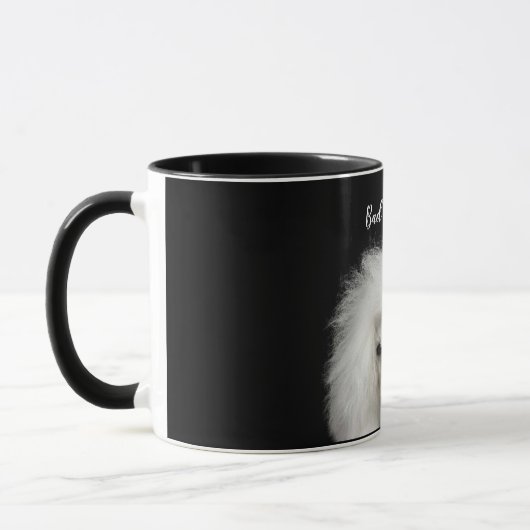 White Poodle Bad Hair Day Tasse (Links)