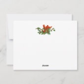 White Poodle Christmas Feiertagskarte (Rückseite)