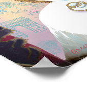 White Poodle Cupcake Tee Party Plakat drucken (Ecke)