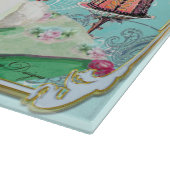 White Poodle Cupcake Tee Party Schneidebrett (Ecke)