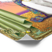 White Poodle Fernost Princess Poster Print (Ecke)