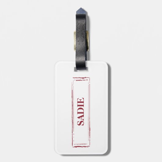 White Poodle Funny Christmas Dog mit Baum Gepäckanhänger (Rückseite vertikal)