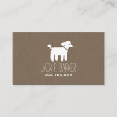 White Poodle Graphic Visitenkarte (Vorderseite)