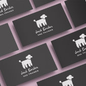 White Poodle Graphic Visitenkarte