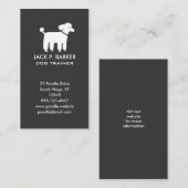 White Poodle Graphic Visitenkarte (Vorne/Hinten)