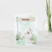 White Poodle Herzlichen Glückwunsch zum neuen Hund (Vorderseite)