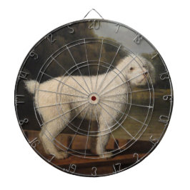 White Poodle in a Punt (von George Stubbs) Dartscheibe