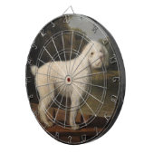 White Poodle in a Punt (von George Stubbs) Dartscheibe (Vorderseite rechts)