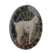 White Poodle in a Punt (von George Stubbs) Dartscheibe (Vorderseite Links)