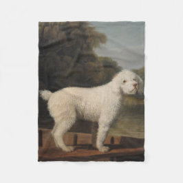 White Poodle in a Punt (von George Stubbs) Fleecedecke