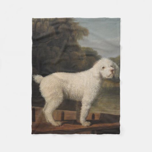 White Poodle in a Punt (von George Stubbs) Fleecedecke (Vorderseite)