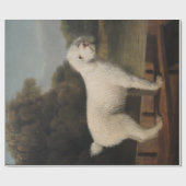 White Poodle in a Punt (von George Stubbs) Geschenkpapier (Flach)