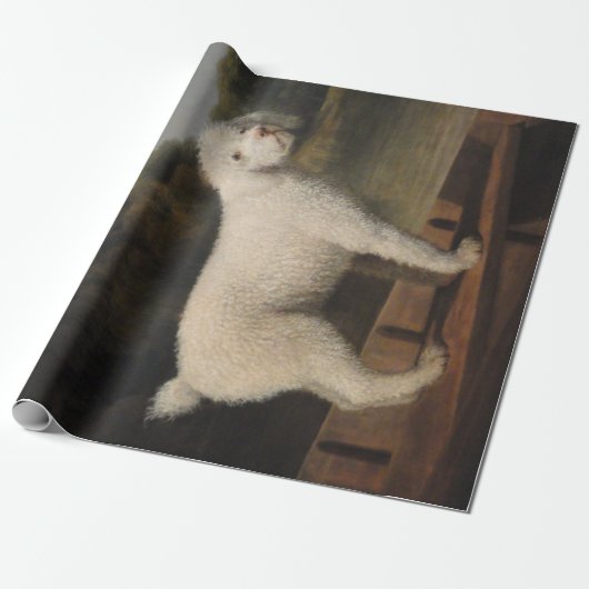 White Poodle in a Punt (von George Stubbs) Geschenkpapier (Ungerollt)