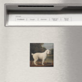 White Poodle in a Punt (von George Stubbs) Magnet (In Situ (Geschirrspüler))