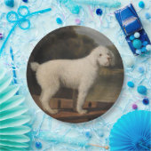White Poodle in a Punt (von George Stubbs) Pappteller (Party)