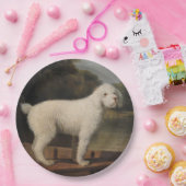 White Poodle in a Punt (von George Stubbs) Pappteller (Party)