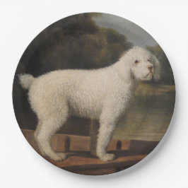 White Poodle in a Punt (von George Stubbs) Pappteller