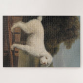 White Poodle in a Punt (von George Stubbs) Puzzle (Horizontal)