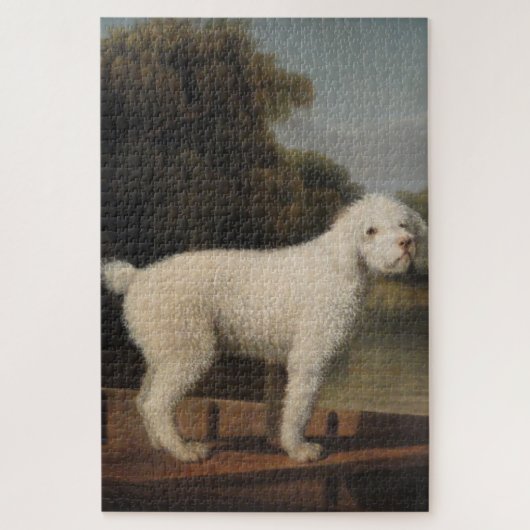 White Poodle in a Punt (von George Stubbs) Puzzle (Vertikal)