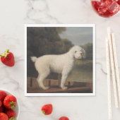 White Poodle in a Punt (von George Stubbs) Serviette (Beispiel)