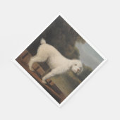 White Poodle in a Punt (von George Stubbs) Serviette (Ecke)