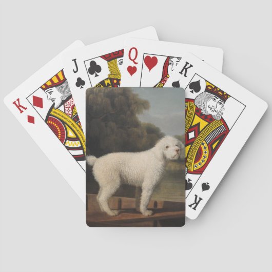 White Poodle in a Punt (von George Stubbs) Spielkarten (Rückseite)