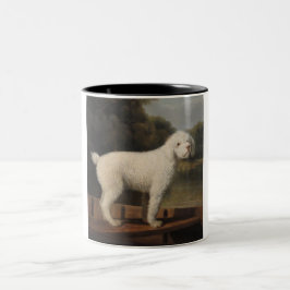 White Poodle in a Punt (von George Stubbs) Zweifarbige Tasse