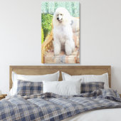 White Poodle Leinwanddruck (Insitu (Schlafzimmer))
