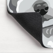 White Poodle Mousepad (Ecke)