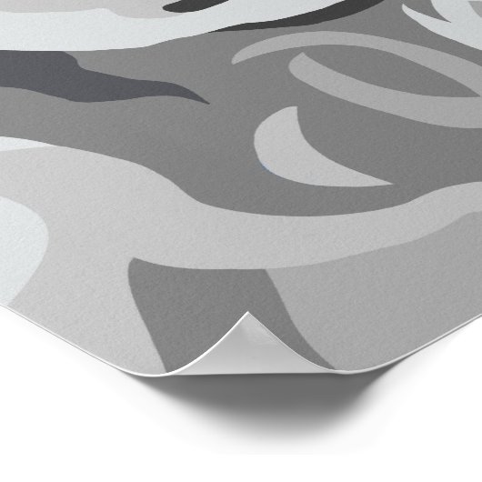 White Poodle Poster (Ecke)